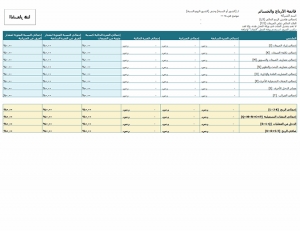 نموذج عمل: قائمة الأرباح والخسائر (مع الشعار)