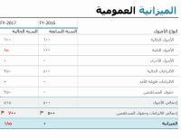 نموذج عمل الميزانية العمومية