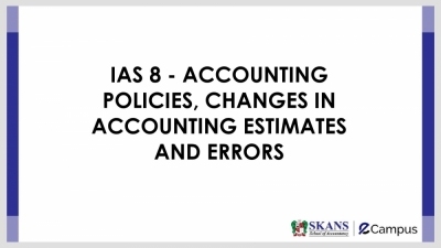 المعيار الدولي للمحاسبة 8 " السياسات المحاسبية والتغييرات في التقديرات المحاسبية والأخطاء"