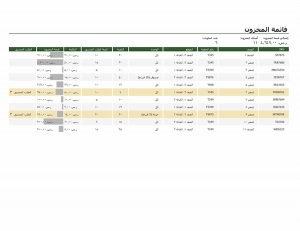 نموذج عمل: مخزون المستودع