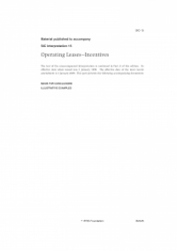 تفسير لجنة التفسيرات الدولية السابقة SIC 15" عقود الإيجار التشغيلي- الحوافز"